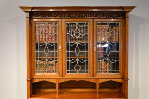 fig 1. A Rare Shapland & Petter Arts & Crafts Period Oak Bookcase