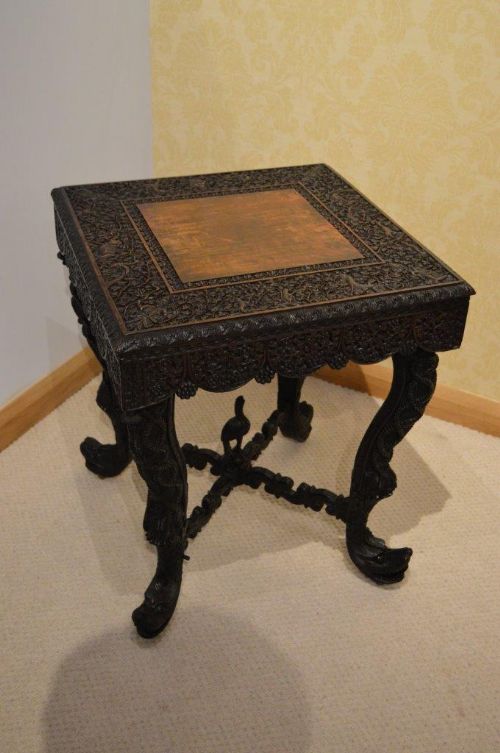 A Burmese 19th Century Carved Side Table