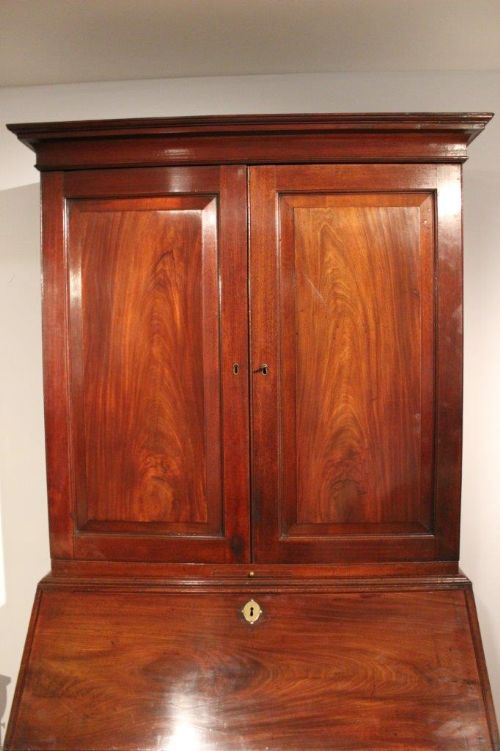 fig 1. A Mahogany George III Period Bureau Bookcase