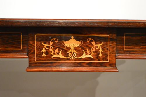 fig 1. A Beautiful Rosewood Inlaid Late Victorian Period Occasional Table