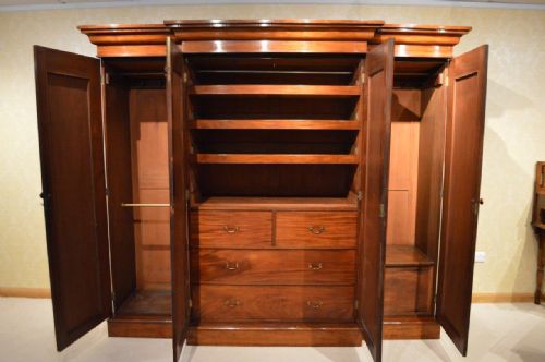 fig 1. A Very Good Mahogany Early Victorian Period Four Door Wardrobe