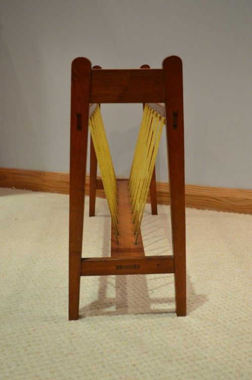 fig 1. An Oak Arts & Crafts Period Magazine Rack By Arthur Simpson Of Kendal