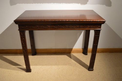 fig 1. A Beautiful Mahogany Late Victorian Chippendale Style Side Table By Edwards & Roberts