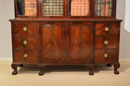 fig 1. A Small Mahogany Chippendale Style Bookcase By James Shoolbred & Co