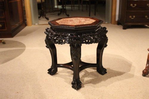 fig 1. A Hardwood Chinese Octagonal Stand