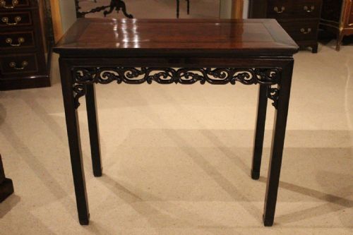A Chinese 19th Century Hardwood Altar/side Table