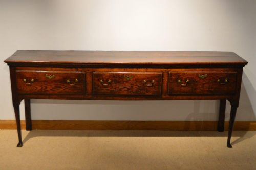 A Good 18th Century English Oak Antique Dresser Base