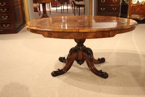 fig 1. A Beautiful Burr Walnut Victorian Period Antique Coffee Table (Adapted)