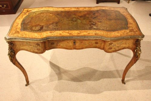 fig 1. A Stunning Quality Kingwood & Marquetry Victorian Period Bureau Plat