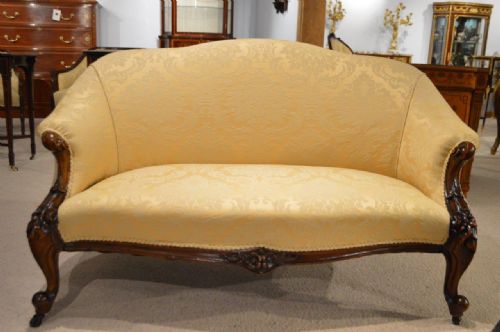 fig 1. A Charming Victorian Period Small Scale Ladies Boudoir Settee/Sofa