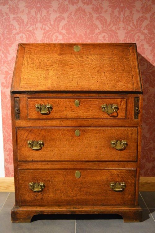A Small Scale Country Oak George III Period Bureau