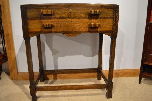 An Oak Art Deco Period Antique Canteen of Cutlery