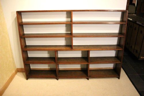 A Cotswold School Style Arts & Crafts Period Oak Open Bookcase
