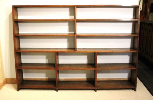 fig 1. A Cotswold School Style Arts & Crafts Period Oak Open Bookcase