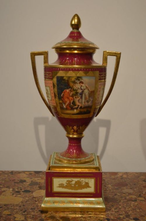 A Royal Vienna Vase on Stand