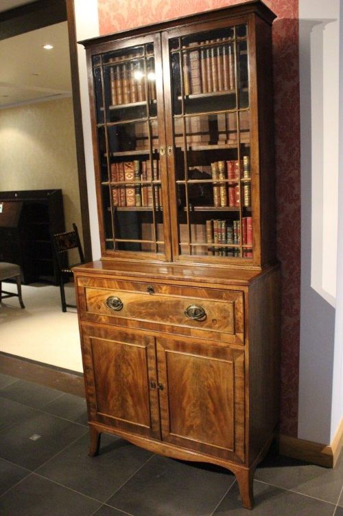 fig 1. A Small Mahogany Regency Period Secretaire Bookcase