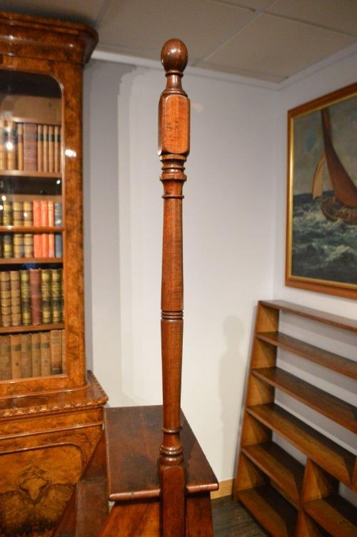 fig 1. Rare Mahogany Victorian Period Antique Library Steps