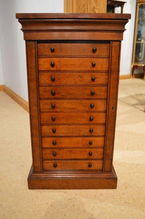 A Small Mahogany Victorian Period Collectors Wellington Chest