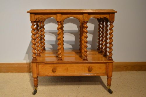 A Classical Oak English Victorian Period Canterbury