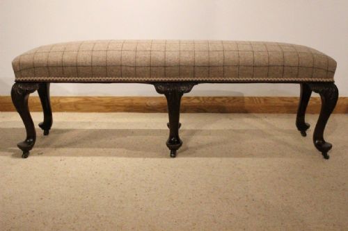 fig 1. A Chippendale Style Edwardian Period Mahogany Antique Stool