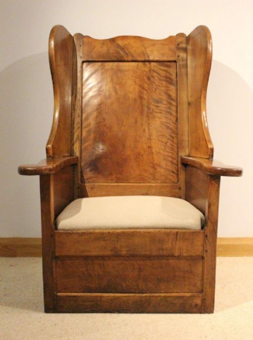 fig 1. An Early 19th Century Fruitwood Lambing Chair