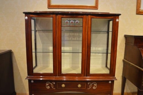 fig 1. A Mahogany Arts & Crafts Period Scottish School Display Cabinet
