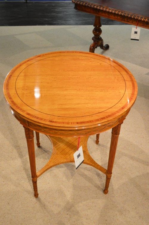 A Beautiful Satinwood Edwardian Period Circular Occasional Table