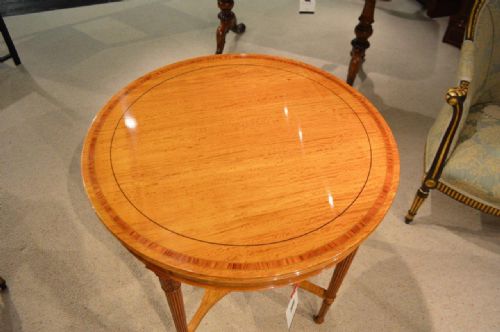 fig 1. A Beautiful Satinwood Edwardian Period Circular Occasional Table