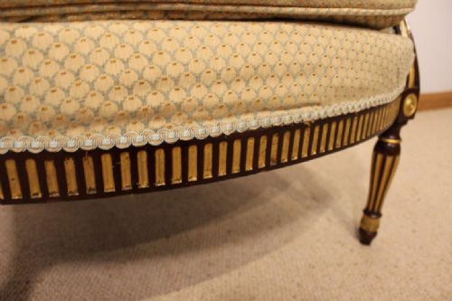 fig 1. A Mahogany & Gilt Late Victorian Period Armchair
