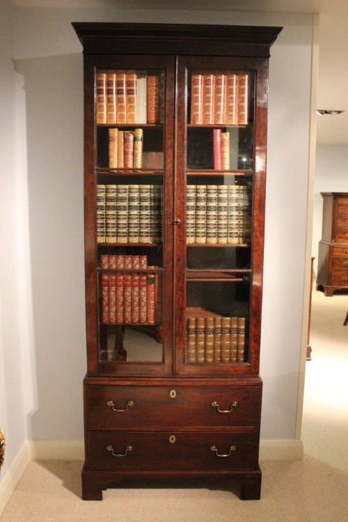 A Good Mahogany George III Period Bookcase of Narrow Proportions