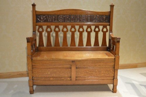An Arts & Crafts Oak Bench by Shapland & Petter