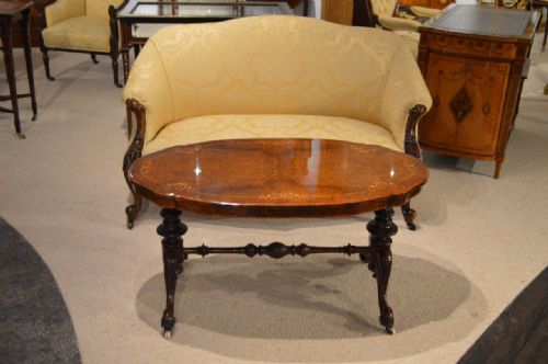 fig 1. A Burr Walnut Victorian Period Antique Coffee Table (Adapted)