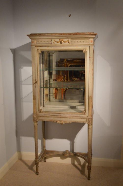 A Grey Painted French Neo Classical Cabinet on Stand