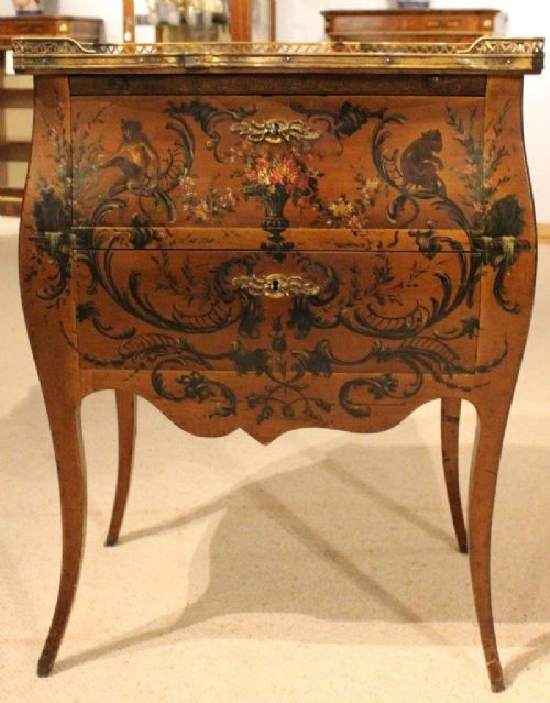 fig 1. A Vernis Martin French Bombe Shaped Commode/Chest