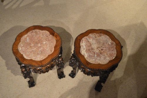 fig 1. A Good Pair Of Hardwood Chinese Stands