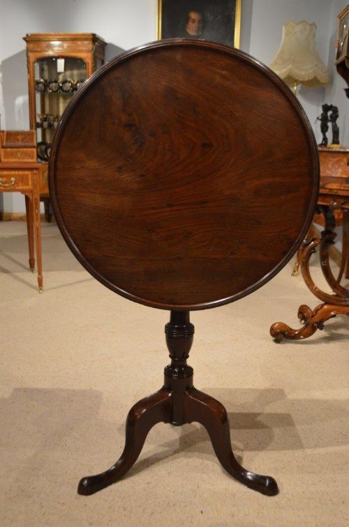 A Good Mahogany George III Period Dished Top Tripod Table