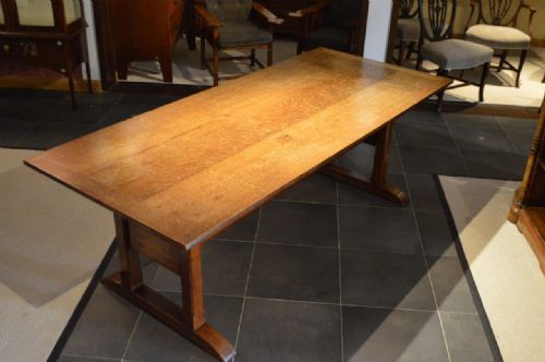 A Rare Oak Arts & Crafts Period Dining Table by Arthur Simpson of Kendal