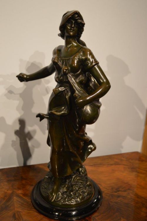 fig 1. A Pair Of Cast Bronze Late 19th Century Figures Of Maidens