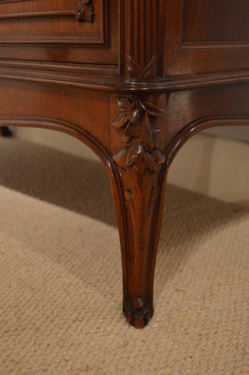 fig 1. A High Quality Walnut French Two Door Antique Bookcase/Cabinet