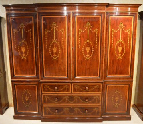 A Superb Quality Mahogany Antique Wardrobe by Edwards & Roberts of London