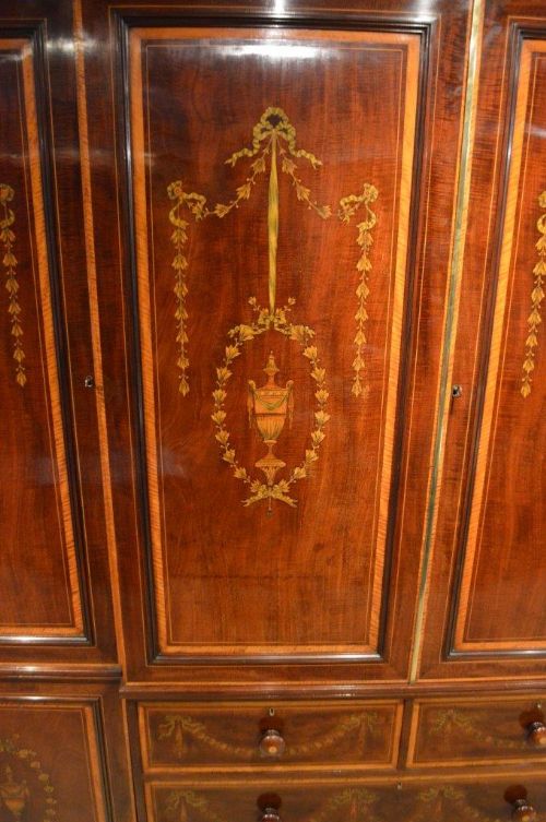 fig 1. A Superb Quality Mahogany Antique Wardrobe By Edwards & Roberts Of London