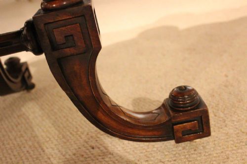 fig 1. A Stunning Quality Burr Walnut & Amboyna Victorian Period Clover Leaf Games Table