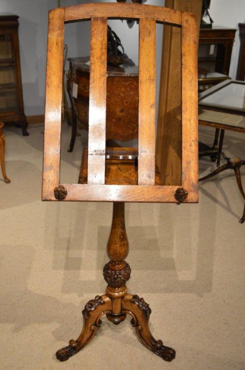 An Unusual Oak Victorian Period Antique Music/reading Stand
