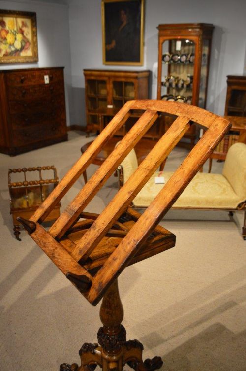 fig 1. An Unusual Oak Victorian Period Antique Music/Reading Stand