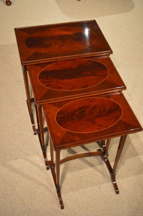 A Mahogany Edwardian Period Antique Nest of Tables