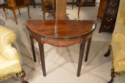 A Mahogany George III Period Antique Fold Over Tea Table