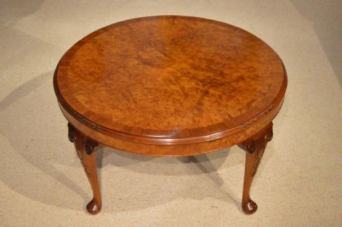A Beautiful Burr Walnut 1920s Period Antique Coffee Table