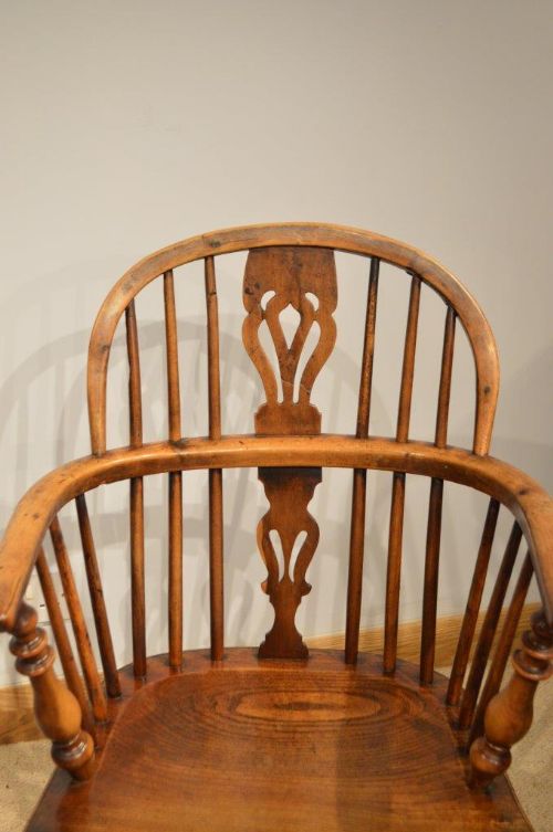 fig 1. A Yew Wood Mid 19th Century Windsor Armchair