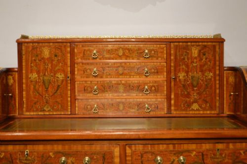 fig 1. A Stunning Quality Marquetry Inlaid Carleton House Desk By Druce & Co
