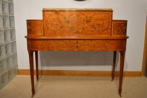 fig 2. A Stunning Quality Marquetry Inlaid Carleton House Desk By Druce & Co
